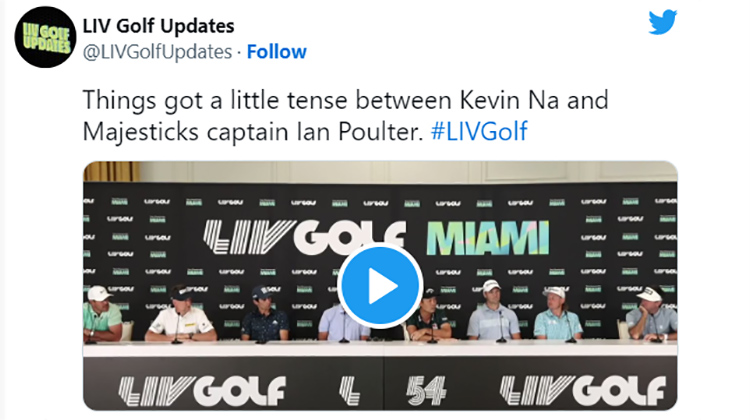 Tense Moment Between Ian Poulter And Kevin Na During Press Conference SOCAL Golfer